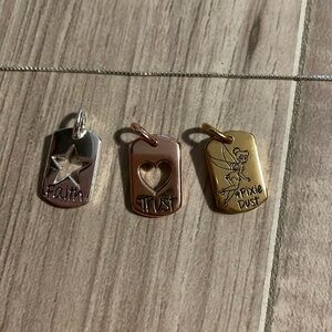 Hope faith and pixie dust charms - Disney tinkerbell